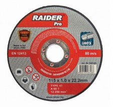 RAIDER ΤΡΟΧΟΣ ΚΟΠΗΣ ΙΝΟΧ PRO 115*1.0*22.2mm