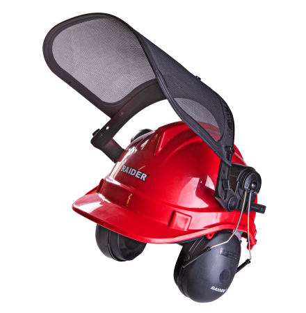 Safety Steel Mesh Helmet With Earmuffs