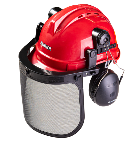 Safety Steel Mesh Helmet With Earmuffs